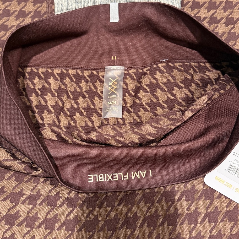 Rhone Brown Berry Houndstooth Leggings - Picture 3 of 5
